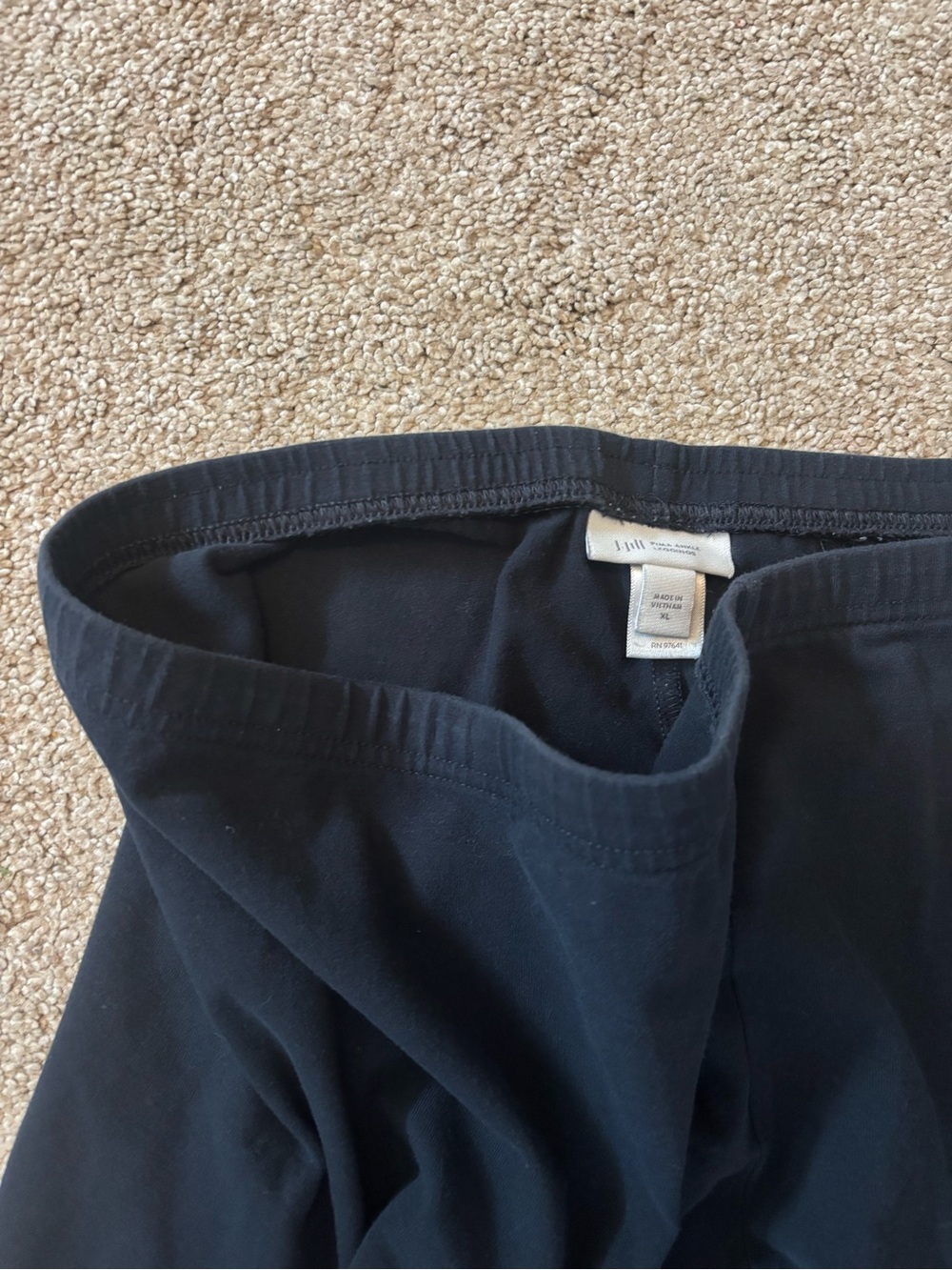 J. Jill Navy Blue Comfortable Pima Cotton Ankle Leggings Stretch Casual Pants - Picture 5 of 7
